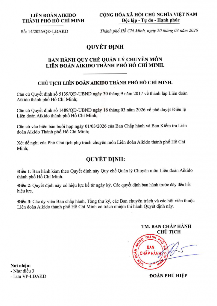 HAF – Quy chế quản lý chuyên môn – 2026