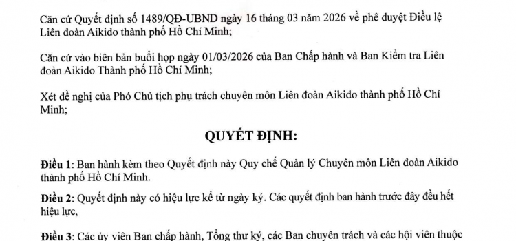 HAF – Quy chế quản lý chuyên môn – 2026
